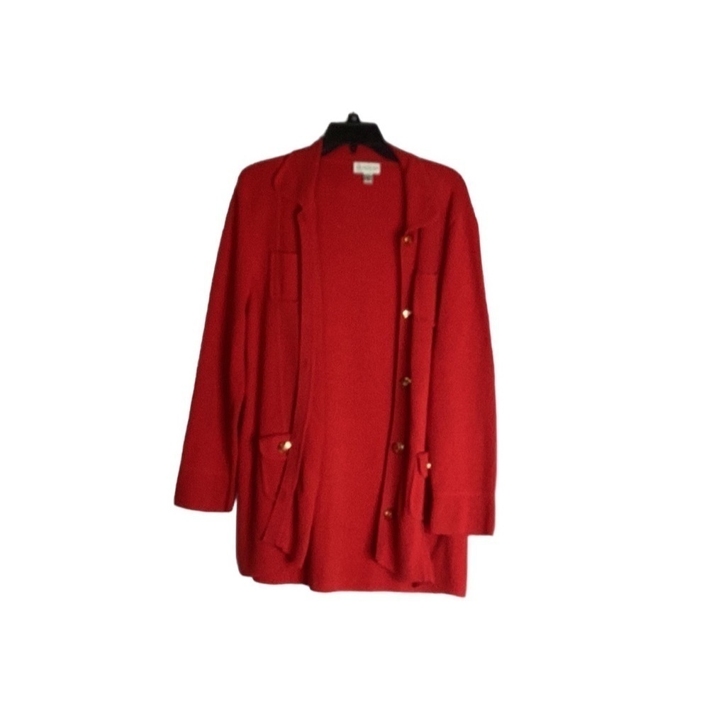 Austin Reed Vintage Red Cardigan Jacket ( with bonus shell ) in size XL